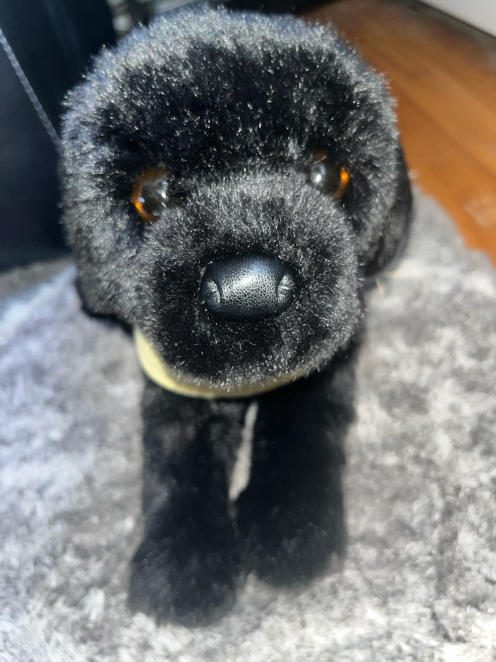 Douglas Cuddle Toys Brewster 12” Black Lab Labrador Retriever w/ Yellow Scarf